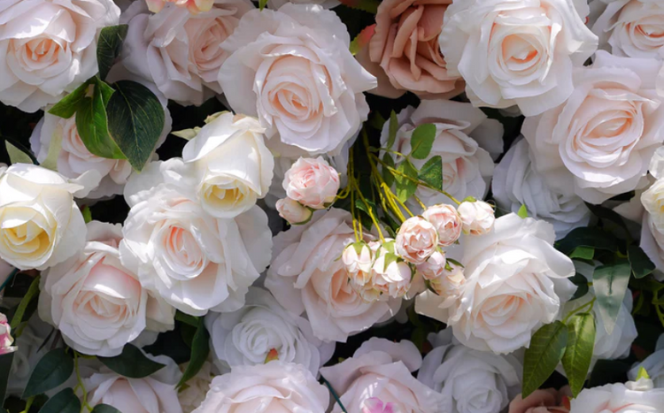 fake blush flowers