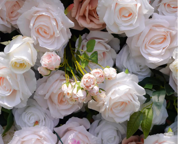 The Coastal Blush Flower Wall