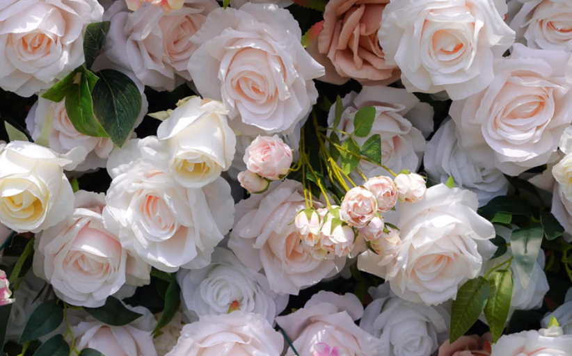 The Coastal Blush Flower Wall