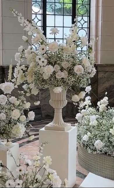 The Glacier Pedestal Florals {Set of 2}